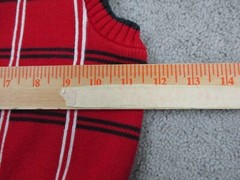 IMP Originals Sweater Vest Toddler Boy 18M Red Plaid V Neck 100% Cotton USA Made