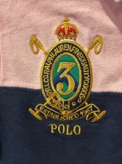 Polo Ralph Lauren Color Block Polo Shirt Pink Blue White Toddler Kid Size 4/4T
