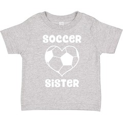 Inktastic Heart Soccer Sister Toddler T-Shirt Shaped Ball I Love Funny Loud Kid