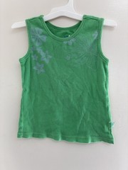 baby gap Toddler Girls Floral Ribbed 100% Cotton Sleeveless Tank Top Green 5T