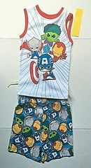 Marvel Super Hero Boys 2 pc Short Set. Size 8 & 10