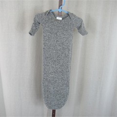 Aden + Anais 0-3 M Snuggle Knotted Newborn Baby Gown Heather Grey