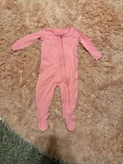 Rufflebutts One Piece Footie Pajamas, Modal Blend 3-6 Month Bubblegum Pink