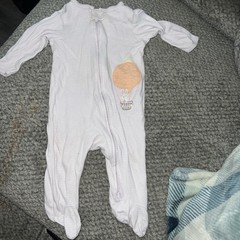 One Piece, Pink And White Striped Pajamas With Feet Six 6 Months Carter Brand