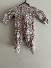 Carter’s Baby Girl Floral Cute Llama Footie 2-Way Zip Sleep & Play Multi Preemie