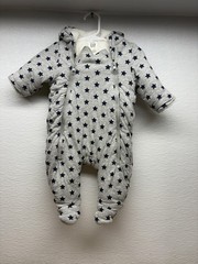 Gap Cozy Sherpa Double Ziped Baby Coveralls Snowsuit Hooded Fleece Lined Size 3M