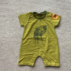 SOPHIE CATALOU ONE PIECE ROMPER/ OUTFIT, 6-9 MONTH, CAMEL, SHORT SLEEVED,SNAPS