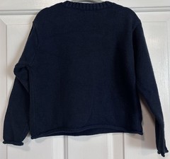 Vintage Ralph Lauren American Flag Sweater Toddler 3T Navy USA Cotton Preppy