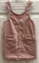 Baby Gap Girls Pink Jumper Dress 4 Years Toddler Bow Pocket Velvet