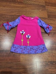 Counting Daisies – Pink and Purple Flower Applique Matching with Floral Pant