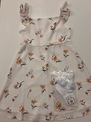 Sparkle In Pink Flower Off White Formal Dress Size 2XL Fast Shipping!!