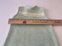 Vintage Sears Infant Dress And Petticoat Size Aprox 12 Months Green Knit