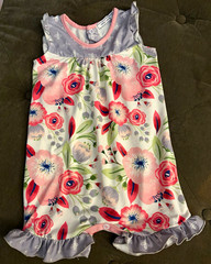 Little Millie Girls 18M Floral Sleeveless Ruffle Romper One-Piece Snap Closure
