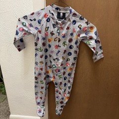 NBA Footed Fleece Zip Sleeper One Piece Pajamas Gray 18M Logo Print