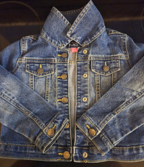 The Children’s Place 4T Blue Denim Jacket, Button Front, Collared Pockets