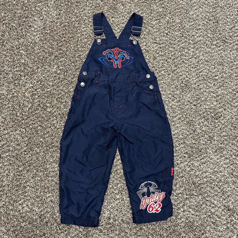 Vintage Spiderman Overalls Boys Toddler Size 3T Blue Y2K Marvel – Pre-Owned