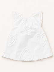Zara Girls 2T White Embroidered A-Line Knee Length Dress Round Neck Sleeveless