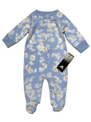 Adidas Baby Long Sleeve Full-Zip Footed Rompers Assorted Styles; Sizes 3M-9M NWT