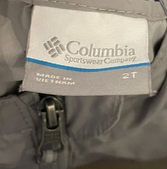 Columbia Switchback II Toddler Jacket Gray Hooded Raincoat 2T