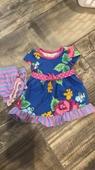 Matilda Jane Baby Girls Floral Dress & Bloomers Set 6-12 Months Boutique Outfit