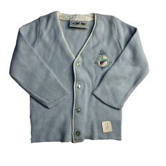 Vtg 1980’s Childwise Baby Toddler Sweater Blue Coastal Nautical Preppy 18 Months