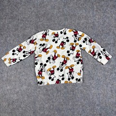 Disney Primark Mickey Mouse Sweatshirt Toddler 18-24M Cream Pullover Excellent