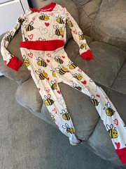 little sleepies pjs bees and hearts size 5/6