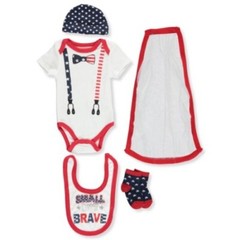 New Quiltex Baby Boys’ 5-Pack Layette Set Size 3/6 Months MSRP $24