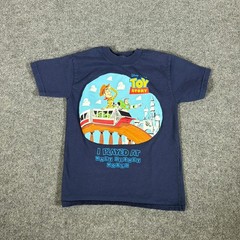 Disney Parks Toy Story T-Shirt Kids Shirt XS 2-4 Navy Blue Woody Buzz Graphic