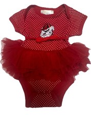UGA Georgia Bulldogs Infant Newborn NB Tutu Bodysuit Red Polka Dot Cheer
