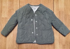 Old Navy Quilted Snap-Front Lined Jacket w/ Pockets Green 12-18 Months