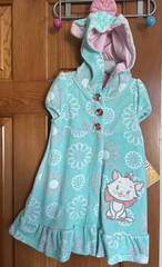 NEW Swimsuit Cover Up Cat Kitten Marie Bath Robe Disney Toddler Girls 2T New