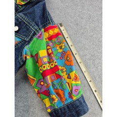 Vintage 90s Zerot Ondo Made in Italy Colorful Denim Jacket Toddler 9-12M