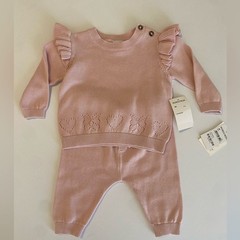 Nordstrom Baby Ruffled Sweater and Pants Set Pink 6M NWT