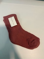 Jamie Kay girls’s scallop weave Crew Socks in Mauve Rose