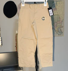 Cat & Jack Reinforced Knee Boys Beige Khaki Pants Size 5 Cotton Twill Solid