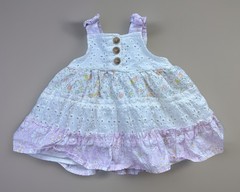 New Nicole Miller New York Girl’s Floral Cottagecore Tiered Dress Set Sz 0-3