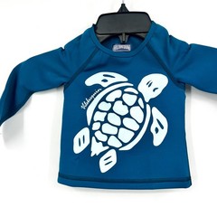 VILEBREQUIN Kid’s Glassy Printed Rashguard Top 3/4 Years Old 6 ANS Paon Blue NWT