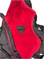 Jordan Hooded Zip One-Piece Snowsuit Coverall Black/Red 6-9 Months