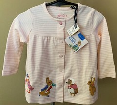 Joules PETER RABBIT Infant Girls TOP 6-9mo NEW Baby BEATRIX POTTER Dress SNAPS