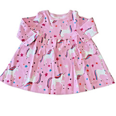 Hanna Andersson Cute Moon & Back Unicorn Dress. Size 6-12 Months, 70 cm
