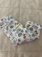 Fisher-Price Unisex Baby Leggings Animal Print White/Blue/Green 3-6 Months