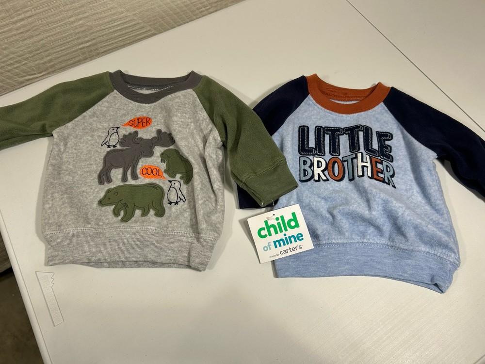 Child Of Mine Lot Of 2 Fleece Shirts 1 NWT 1 EUC