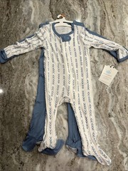 Cloud Island – 2 Pack Sleep N Play 6-9 Month – Blue & Patterned