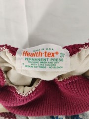 Healthtex Vintage Boys 3T Sweatshirt Maroon/Off White USA Made Permanent Press