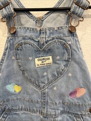 Oshkosh B’Gosh Baby Girls’ Denim Heart Overalls Size 5T/5A