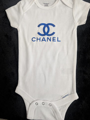 CHANEL LOGO Variety Color Gerber Brand, Baby Bodysuit Onesie