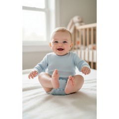 Baby Boys Long Sleeve Bodysuit Size 24M Blue New WithOut Tags