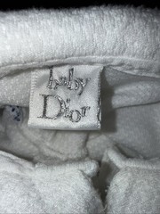 Vtg Baby Dior Small (up to 11 Pounds) Sailor Collar White/Blue Nautical Sailing