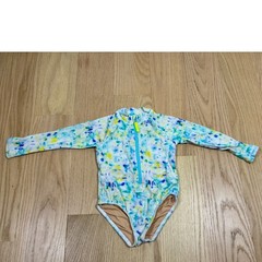 Crewcuts Rash Guard Size 2 Multicolor Watercolor UPF 50+ Swimsuit